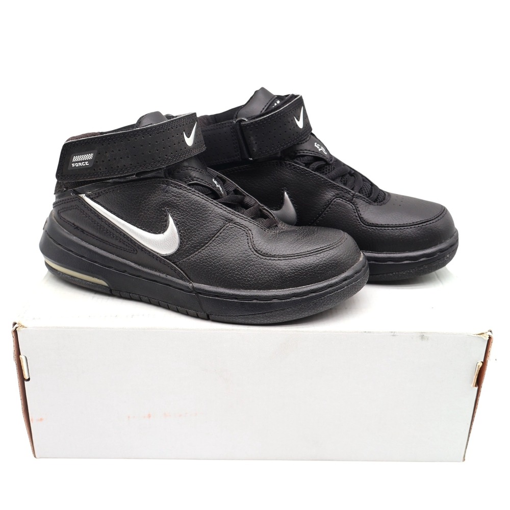 Nike Air Force 90 PS Kids Size 1Y Vintage 2006 Black Metallic Silver 315474-001